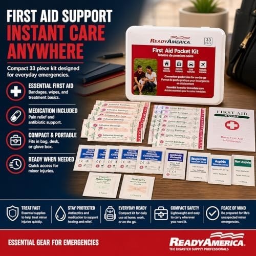 70280 72 Hour Emergency Kit, 2-Person, 3-Day Backpack, Includes First Aid Kit, S