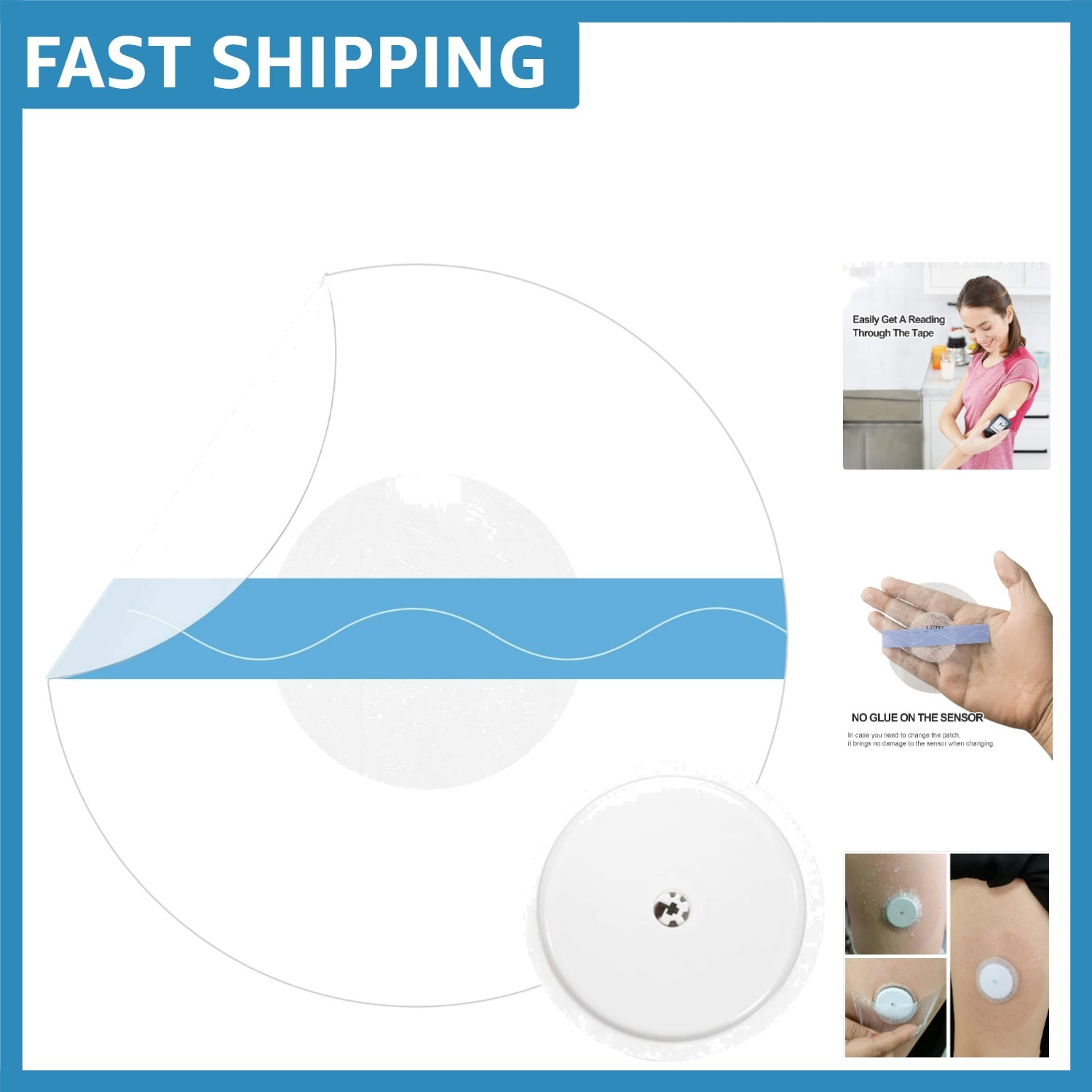 40 Count Libre Sensor Covers – Easy to Use, Latex-Free & 15 Days Protection