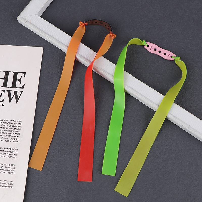 10Pcs Slingshot Flat Rubber Band 1.0mm Hunting Catapult Shooting Accessories