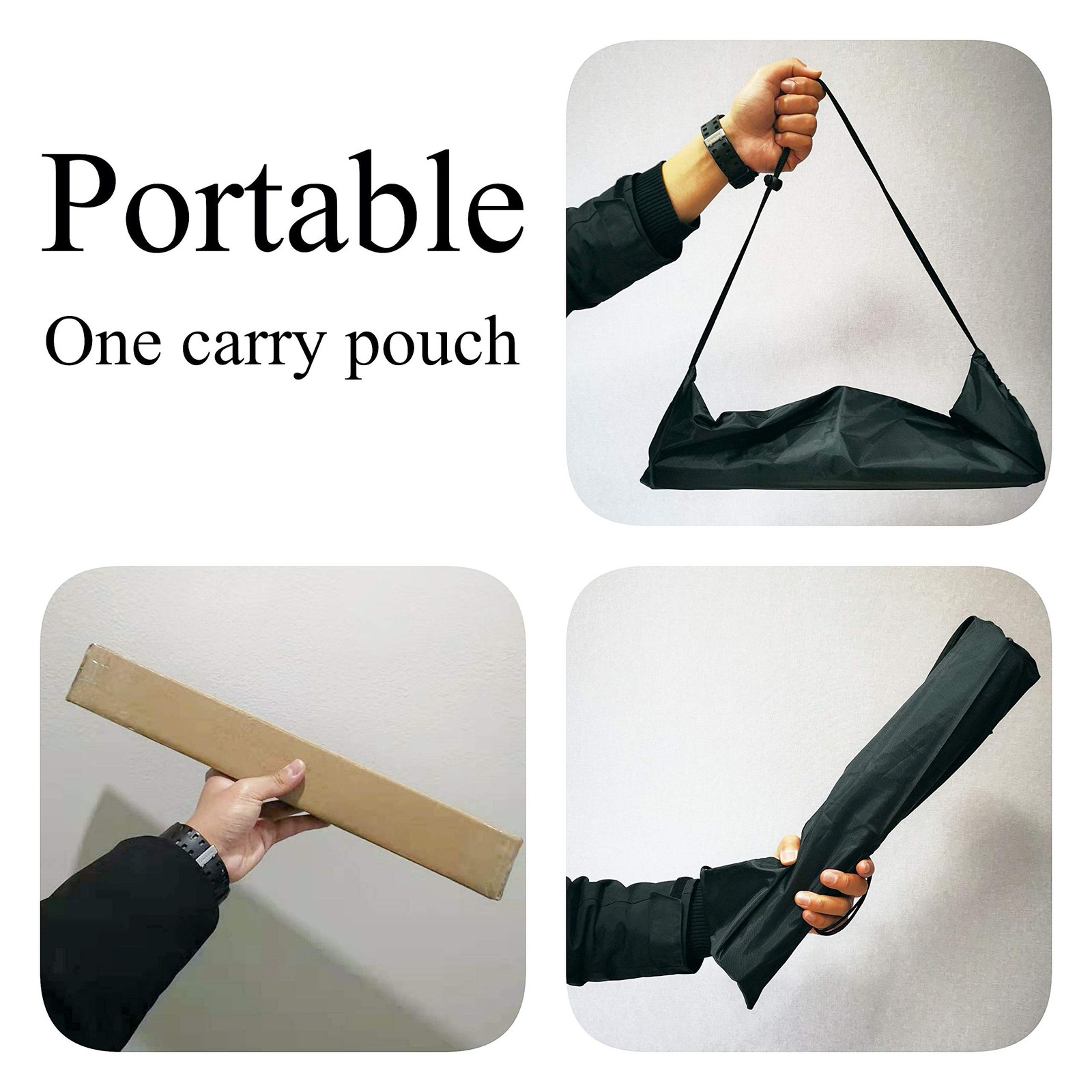 BATDIYOW Adjustable Tent Poles Steel Rods for Tarp Canopy 15IN-75IN, Black