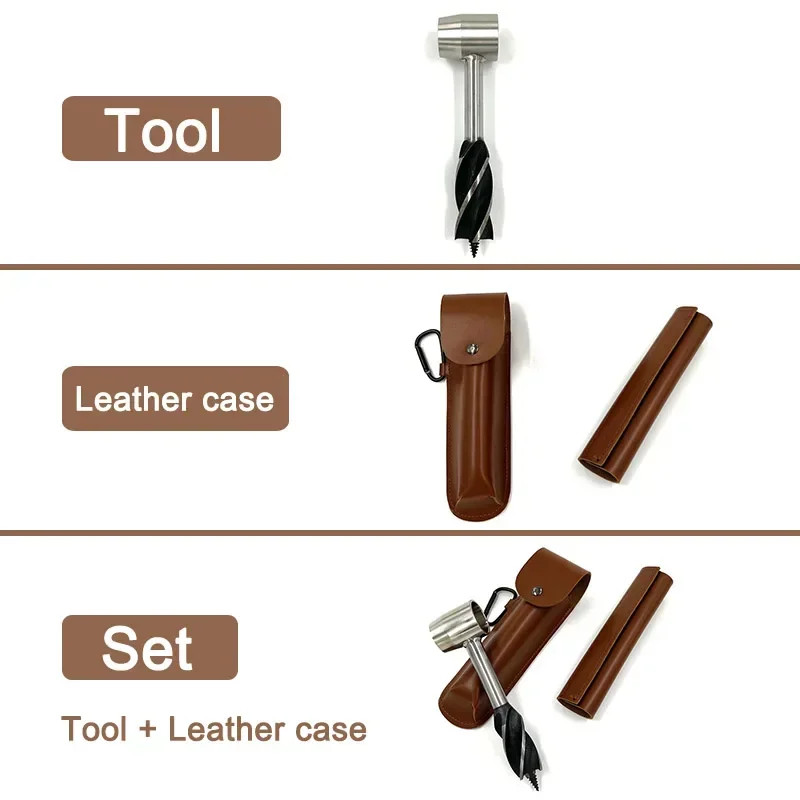 Auger Wrench Outdoor Survival Hand Drill Survival Gear Tool Sports Jungle Crafts