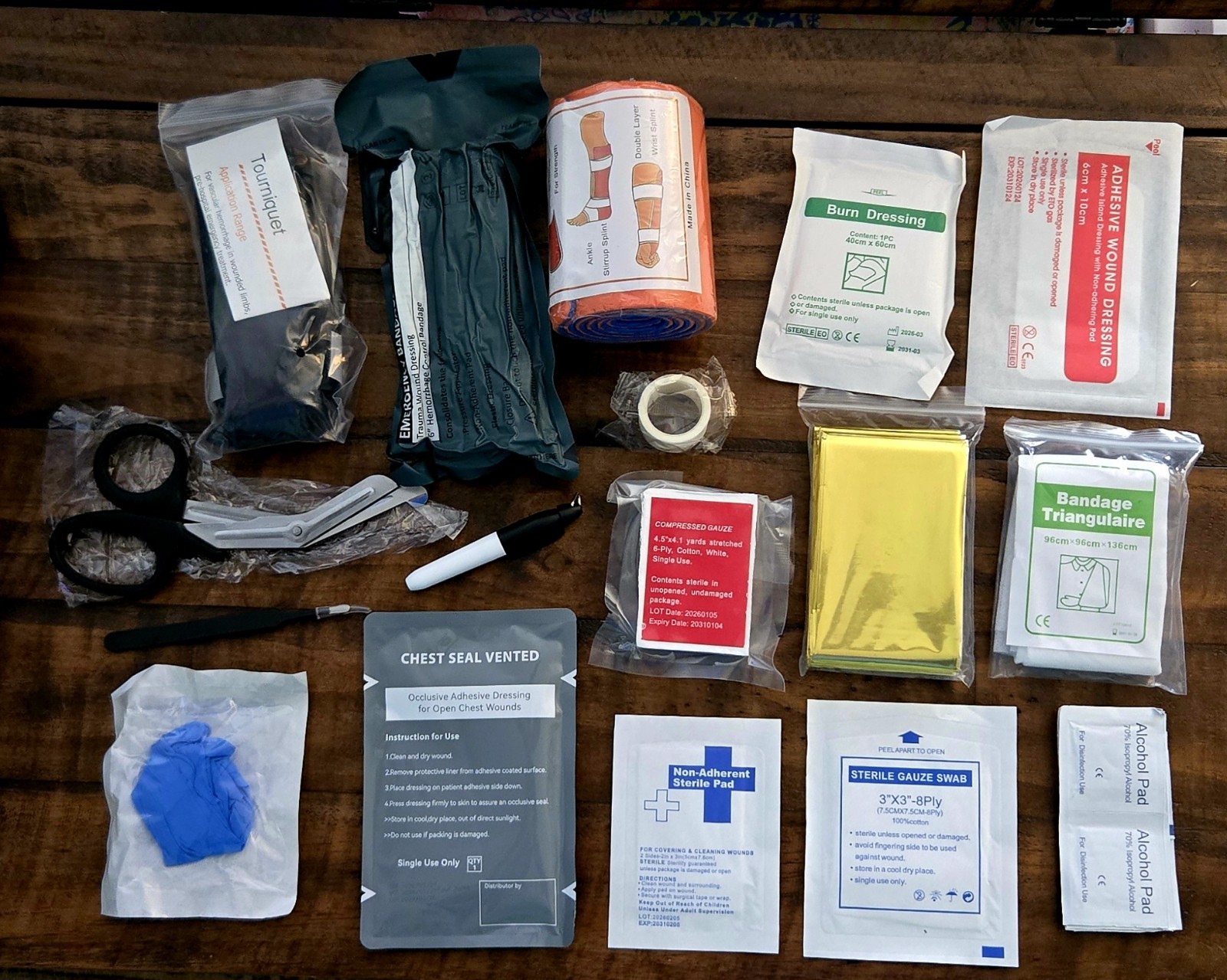 TacRight Trauma Kit Professional Emergency Medical First Aid Military Hiking