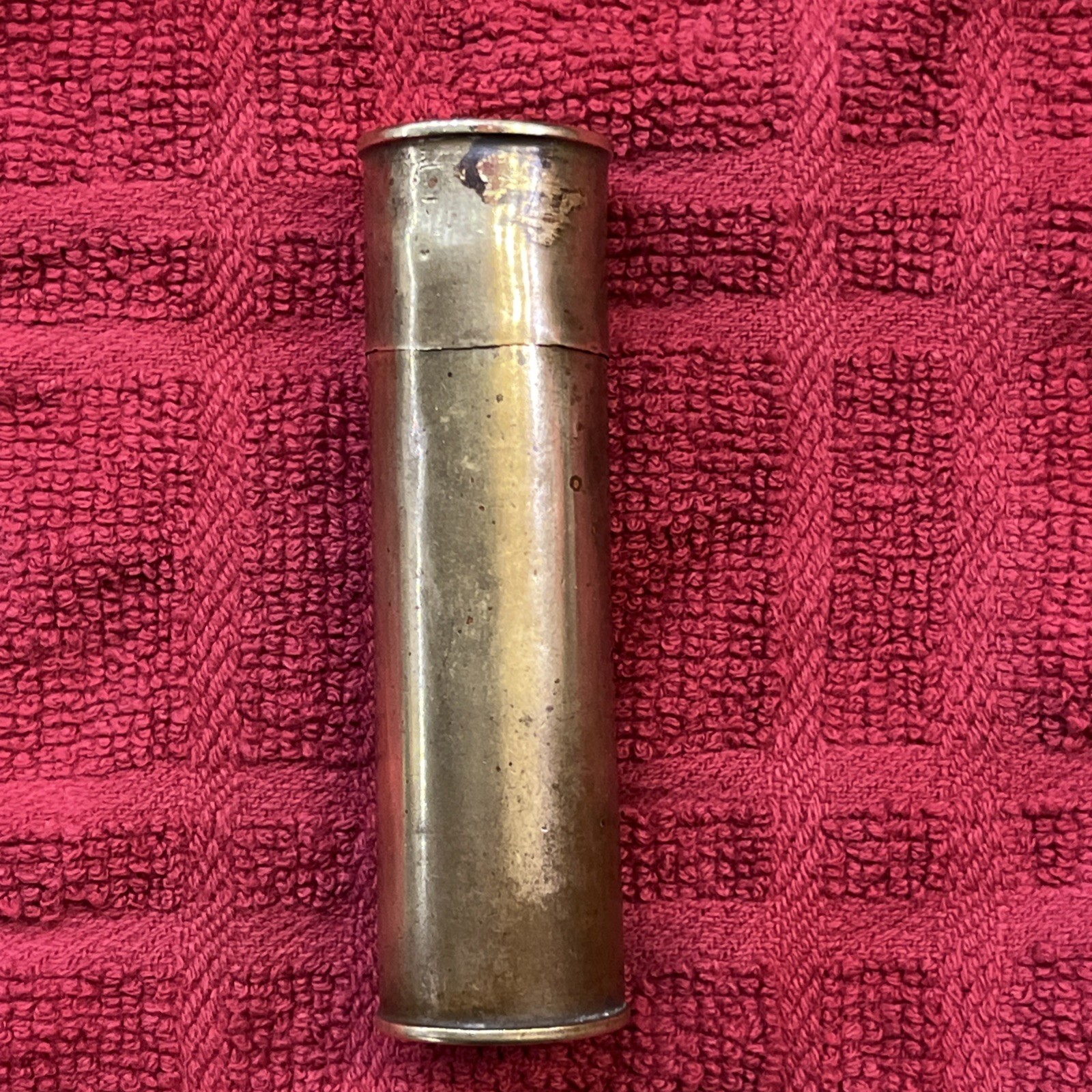 Rare Sears Roebuck 12 gauge Match Stick Holder Hunting Hiking Camping (745)