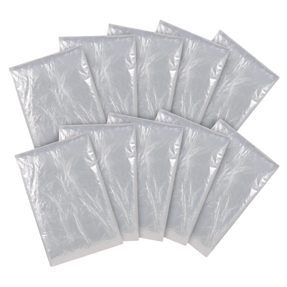 Emergency Poncho Disposable Raincoat 10 Pack Waterproof Reusable Lightweight