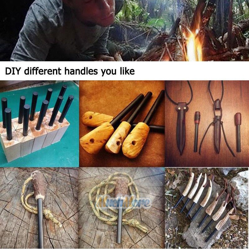 10pc Huge Magnesium Ferro Rod Flint Fire Starters 1/2 x 5″ Camping Survival Gear