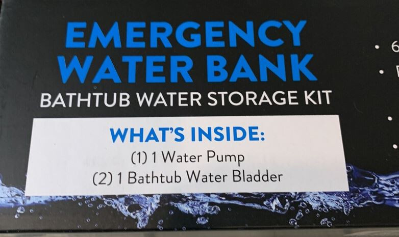 Emergency Water Bank Storage With Pump, Heavy Duty, 65-Gallon, Easy To Use – NEW