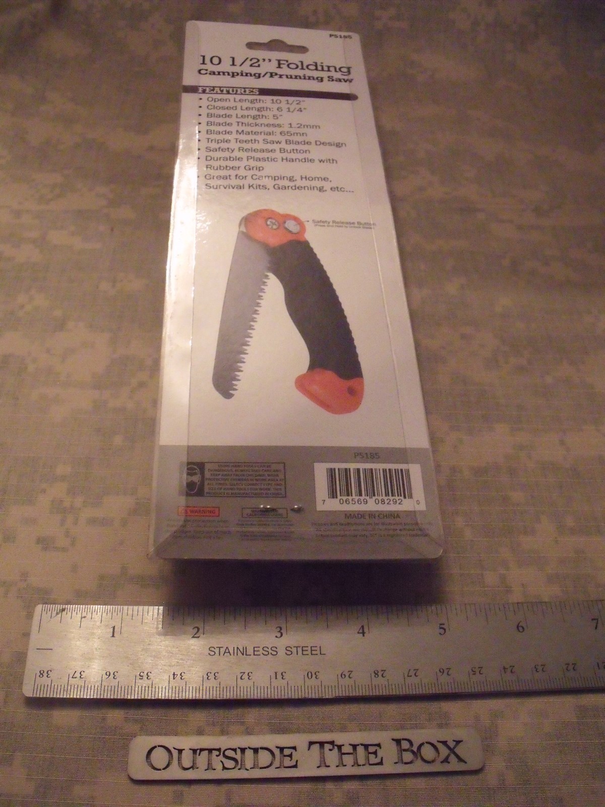 Emergency/Survival: 10 1/2″ Folding Camping Saw, 5″ Blade w/Safety Lock