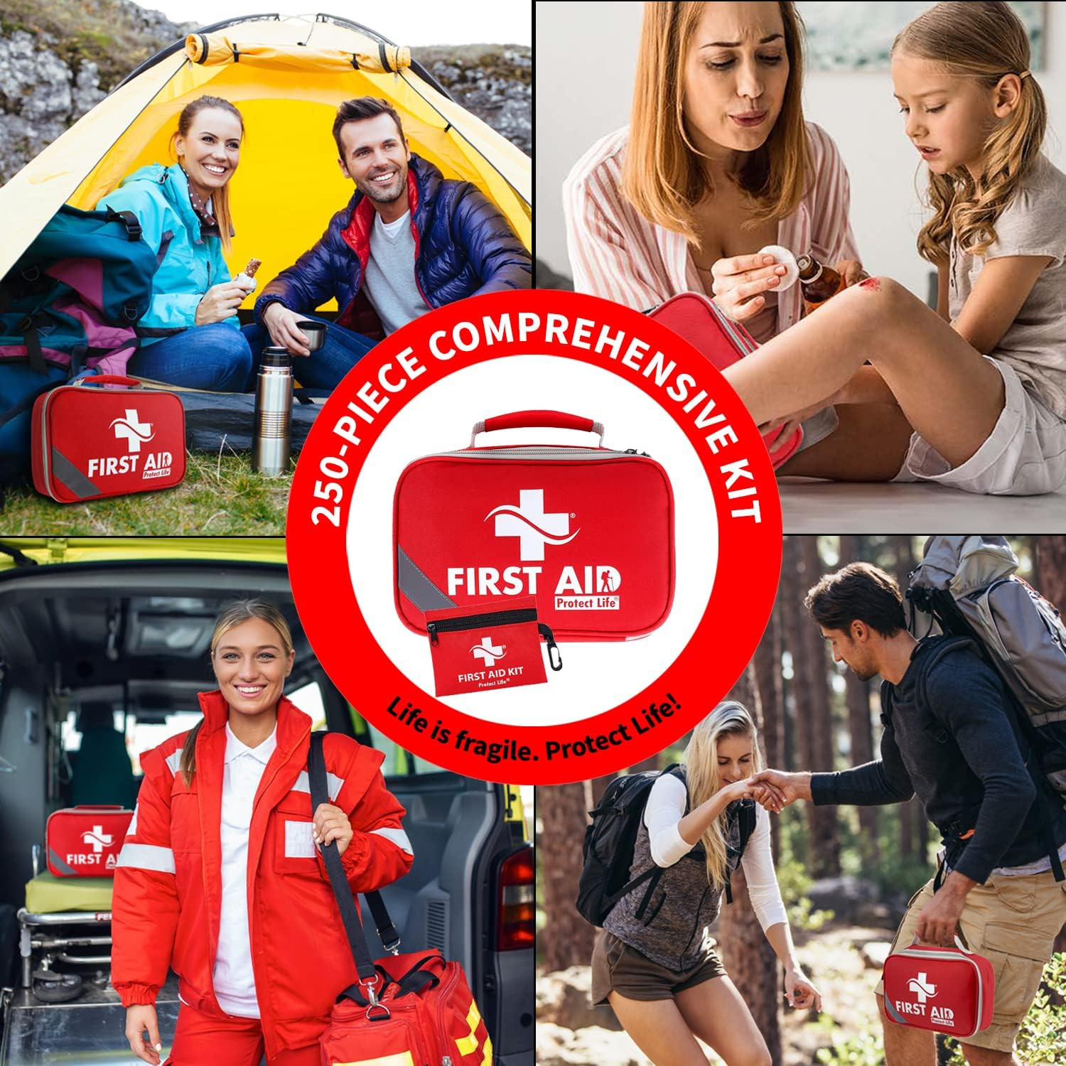 Survival First Aid Kit for Home/Business, Camping Survival Kits | Mini Travel Fi