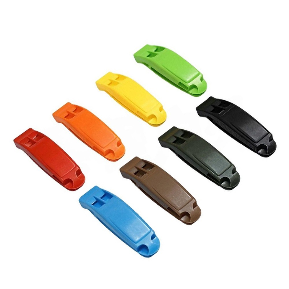 8PCS Lightweight Whistle Set with Reflective Lanyard for Hiking and Drills