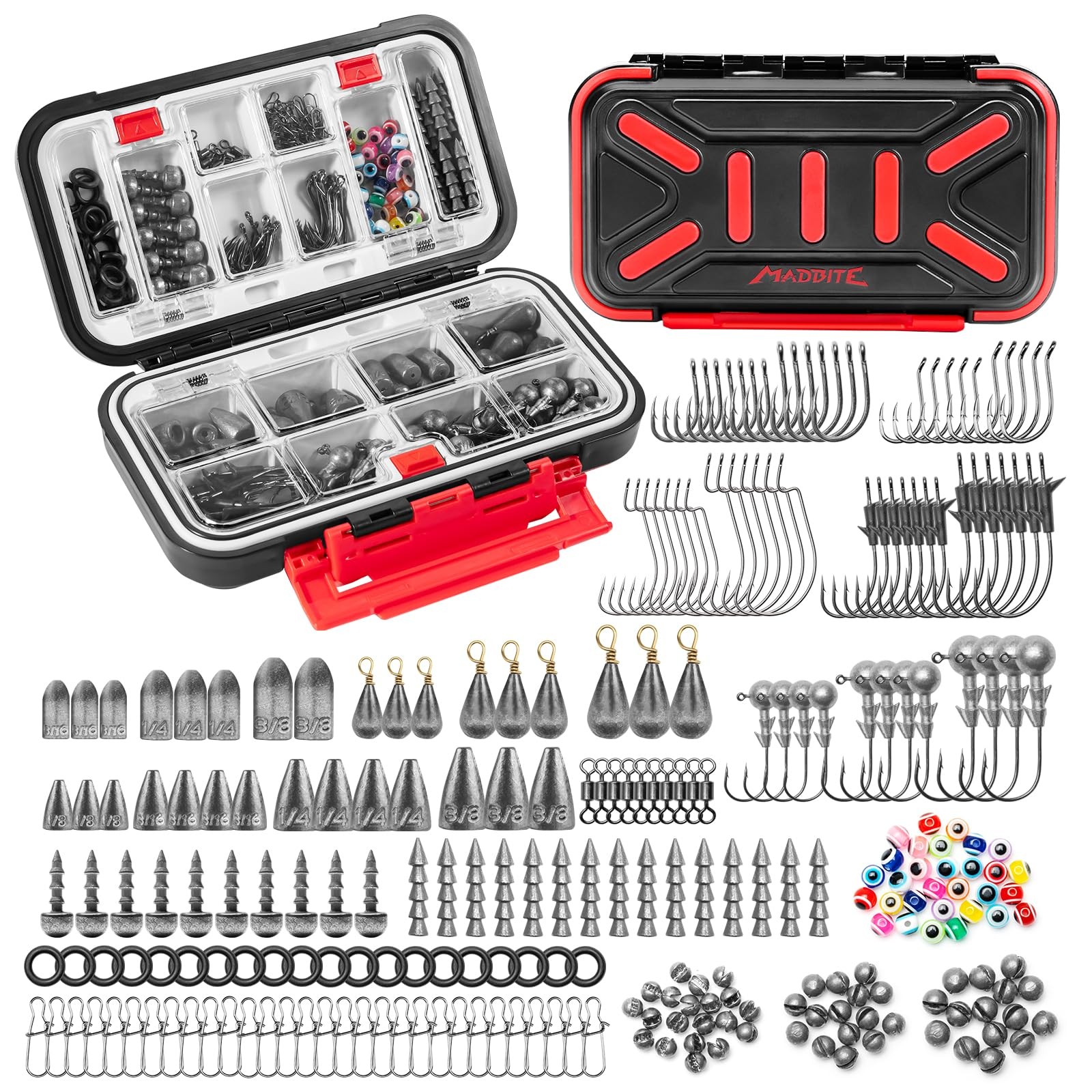 MadBite by KastKing Freshwater Terminal Tackle Kits-265 Pieces, Endorsed by…