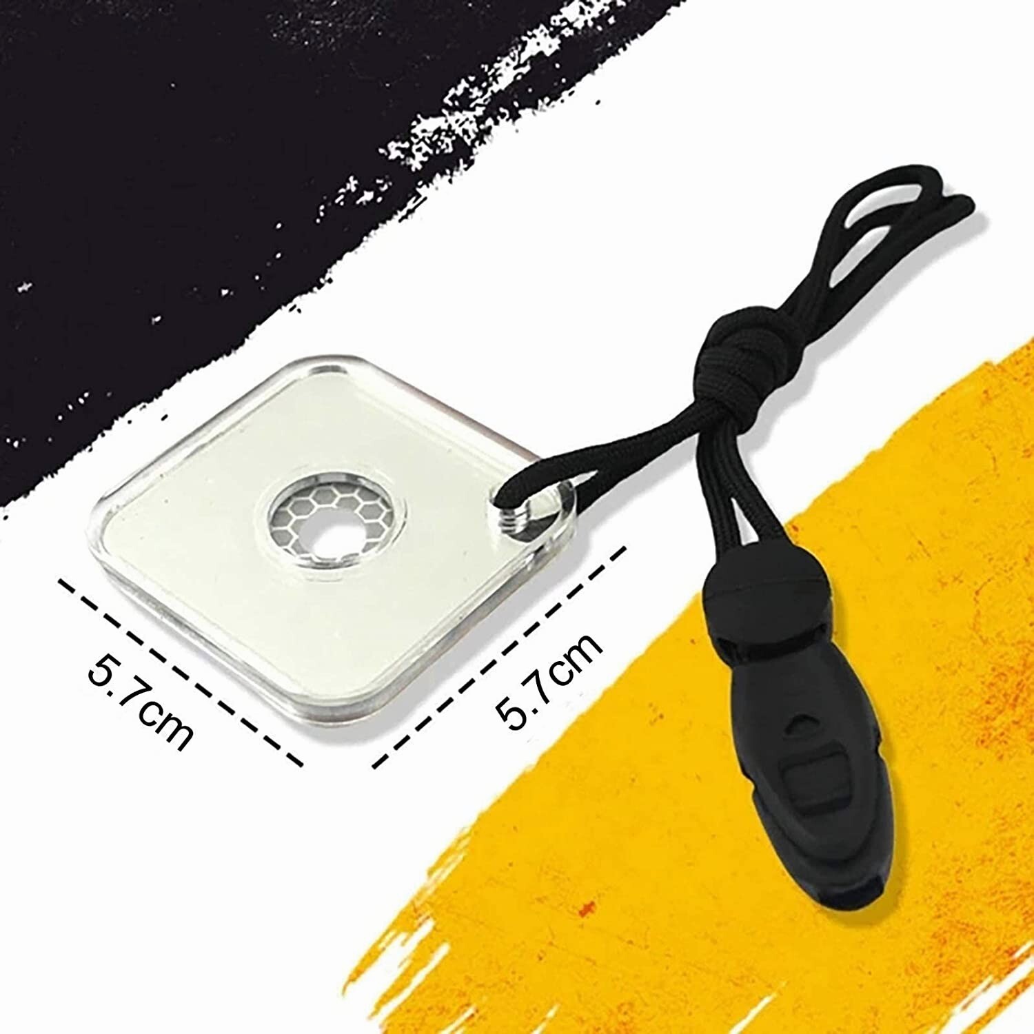 5 pieces of survival signal mirrors, military reflective signal with whistle