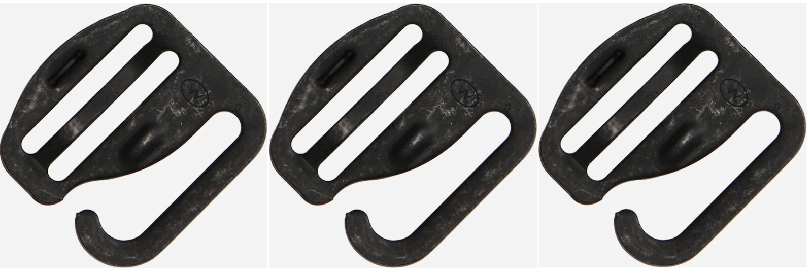 ITW G-HOOK WAVELOC, SET OF THREE, BLACK, MADE IN U.S.A. ITW883B