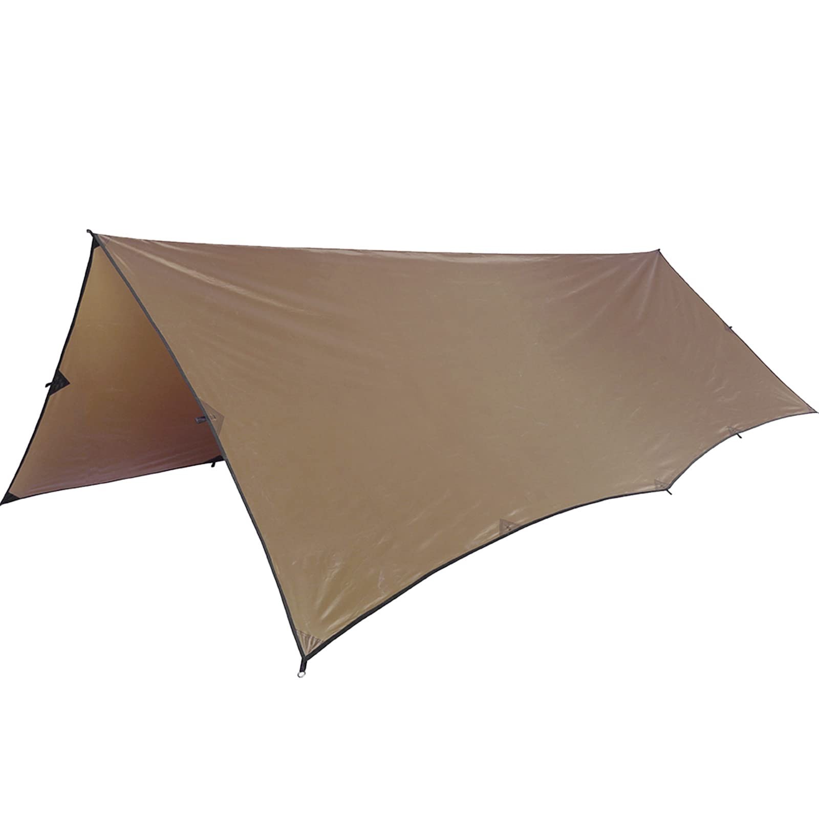 OneTigris Bulwark Camping Tarp, 100% Waterproof 12.8ft x 9.5ft, Coyote Brown