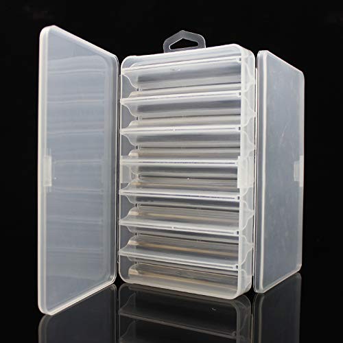 OriGlam Fishing Lure Box Tackle Storage Trays – Double Side 14 Clear