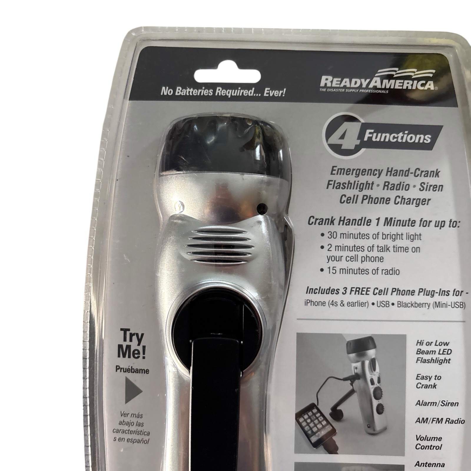 Ready America Emergency Power Station Flashlight Phone Charger Radio