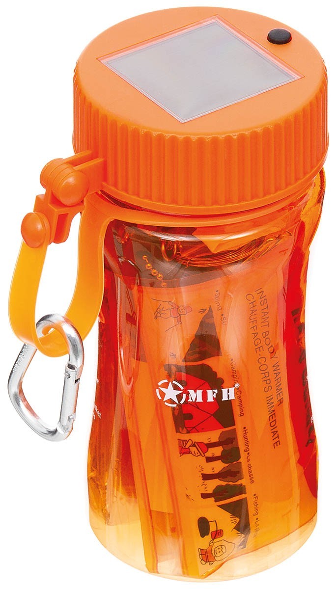Survival Kit MFH Extreme with Orange Solar Lamp Box – Extensive 34 Pieces