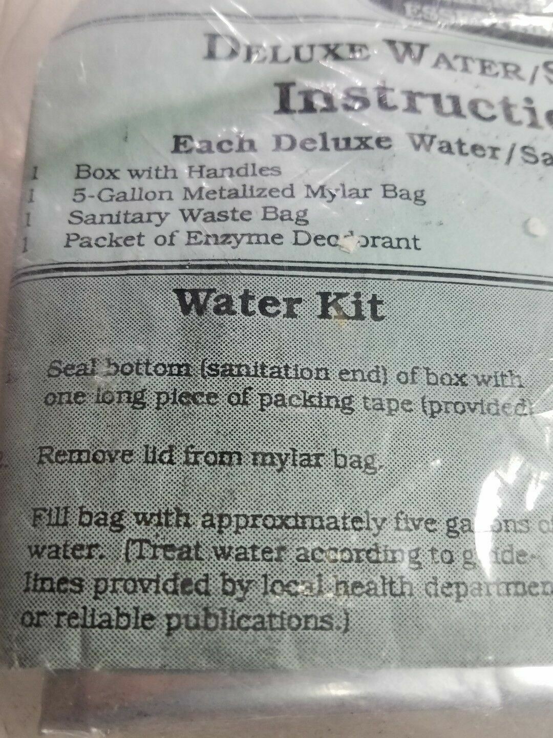 DELUXE WATER / SANITATION KIT EMERGENCY ESSENTIALS INC