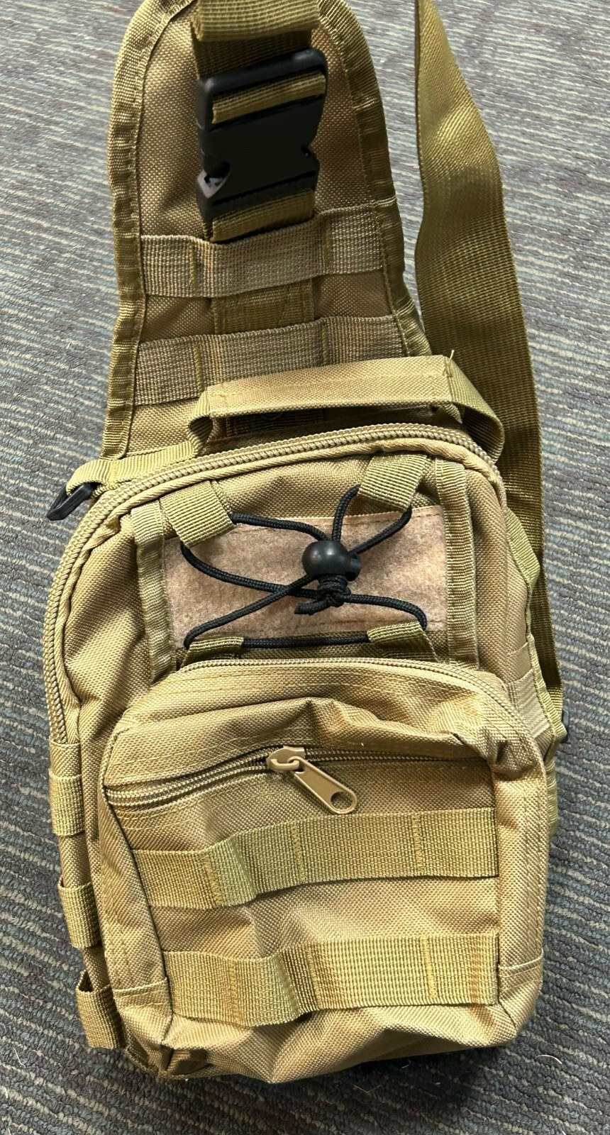 Shoulder Sling Bag Military Style Outdoor Compact Tan