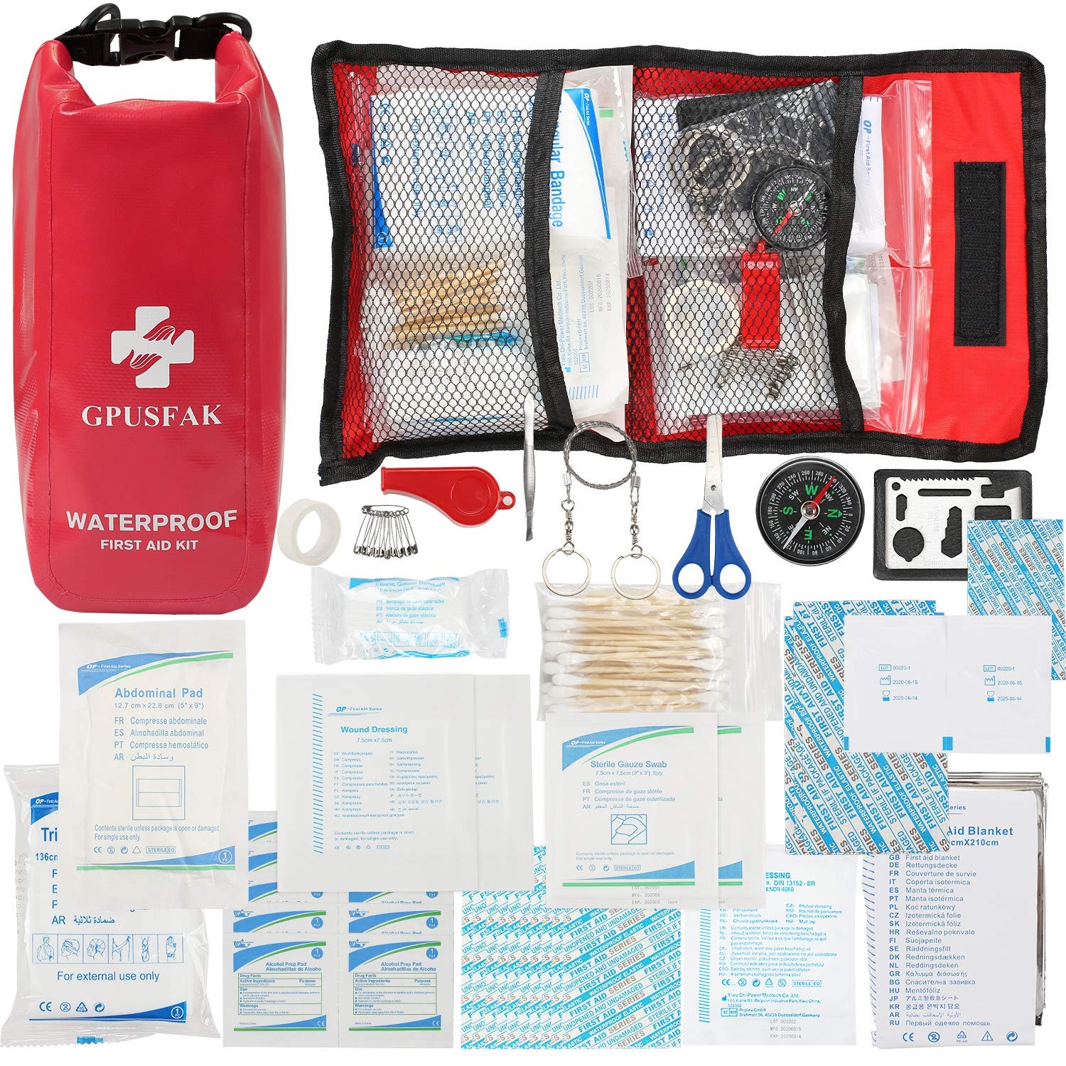 Boat Emergency Kit 2-in-1 Waterproof First Aid Kit