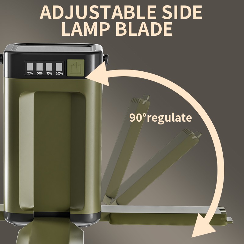 Foldable Solar Camping Lamp 4-Leaf Design with Charging Capability