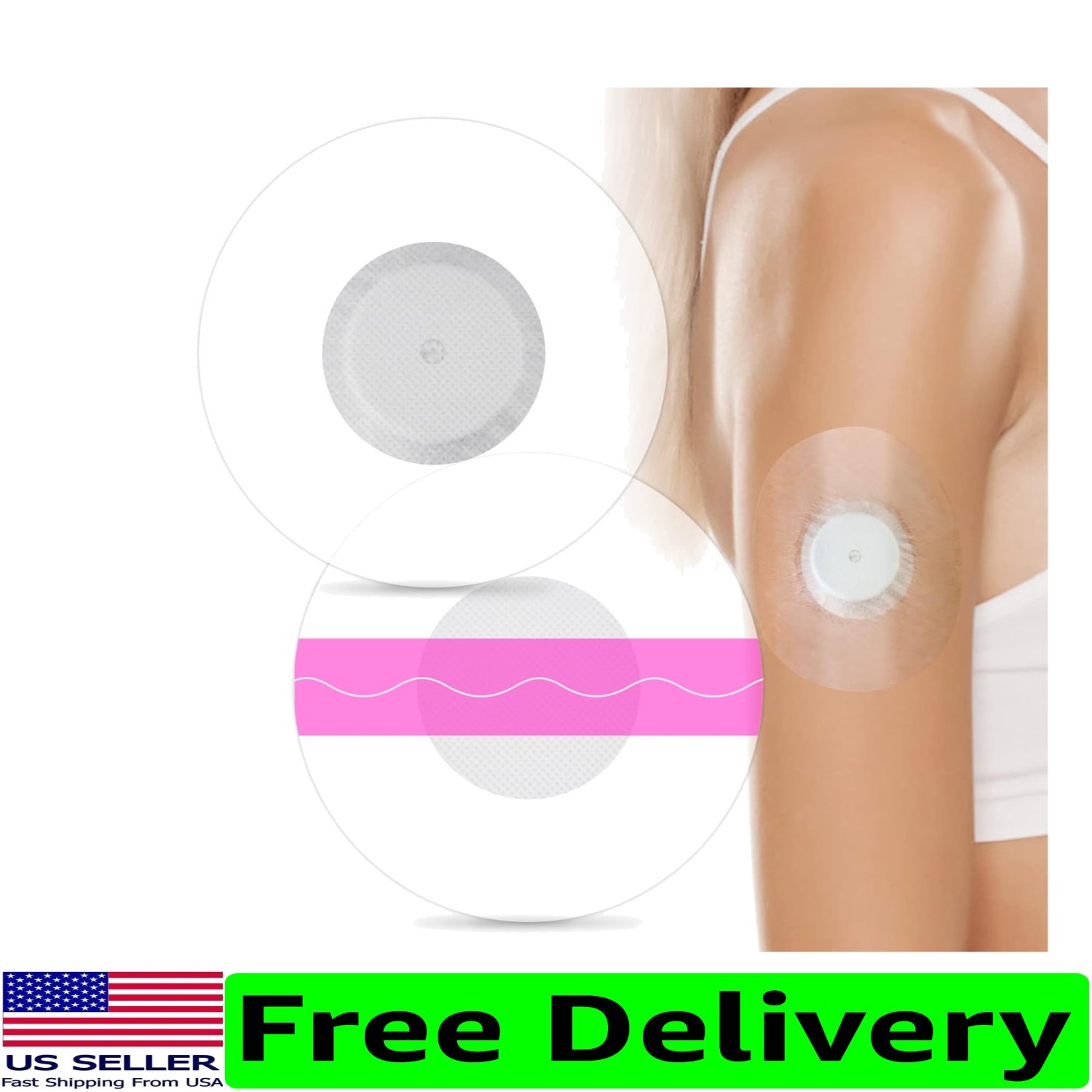 Precut 60-Pack Libre Sensor Adhesive Patches – Strong, Skin-Friendly Protection