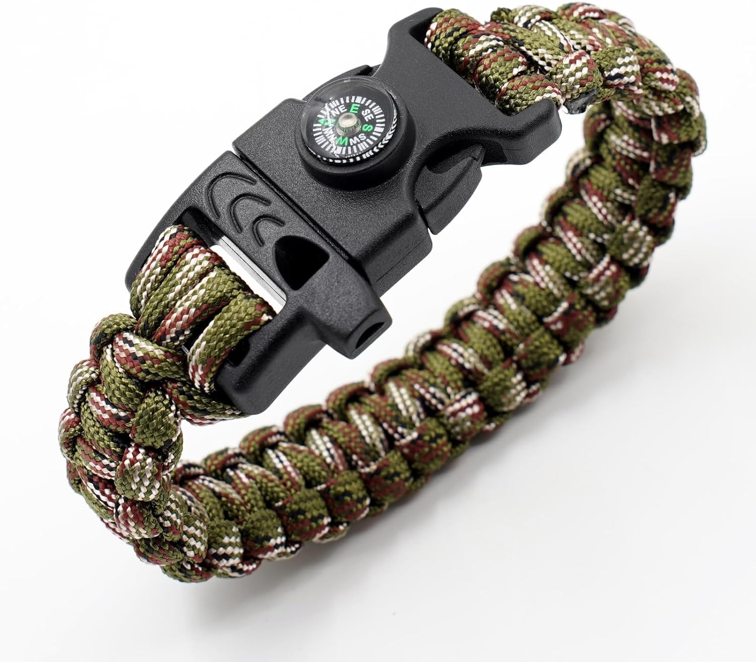 8 Pack Emergency Survival Bracelet with Whistle and Compass,Survival Kit,Wildnes
