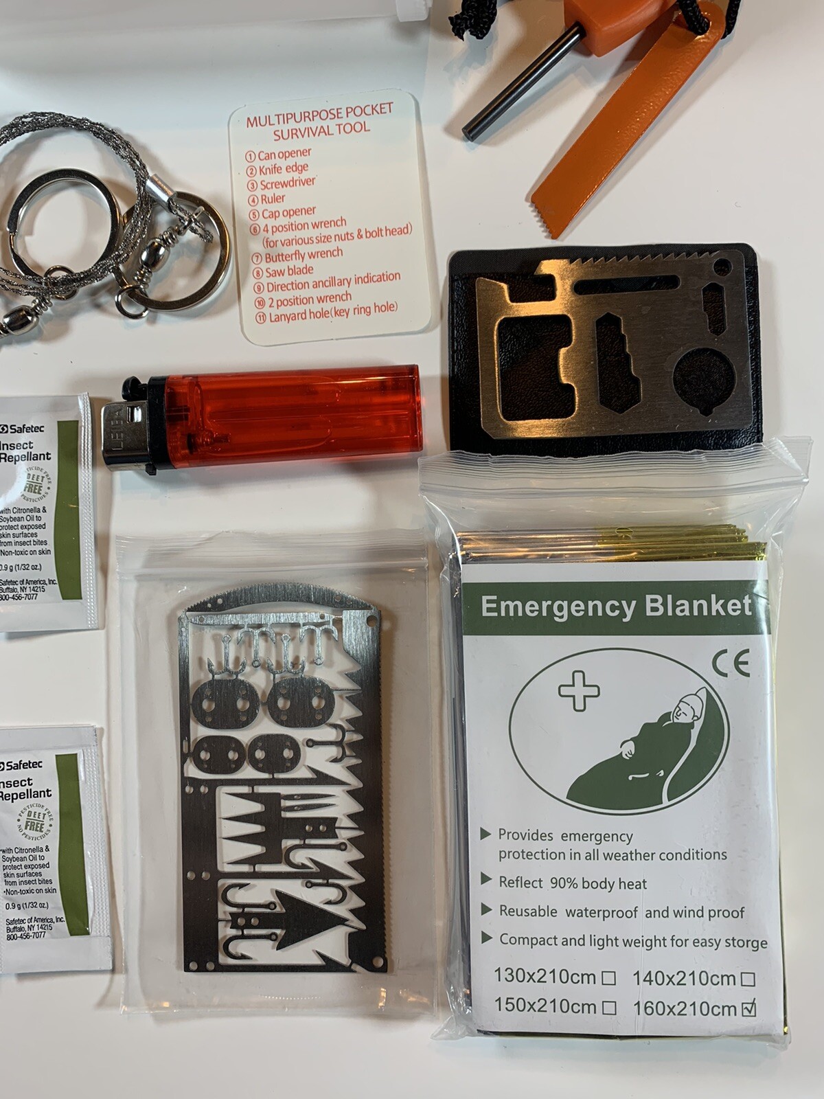 Emergency Survival Bottle – Survival Kit Bug out Bag Zombie Hurricane Camping
