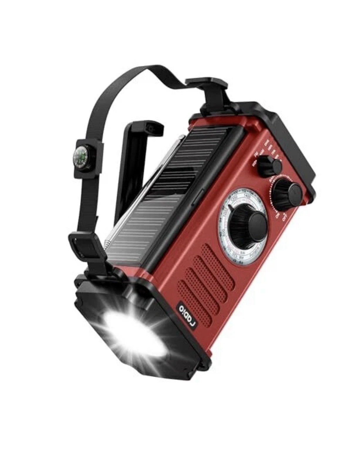 Emergency Radio, Hand Crank Radio, Solar Radio, AM FM NOAA Weather Radio, 4 Red