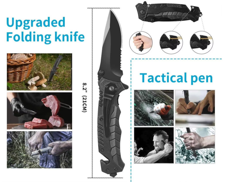 New Outdoor Survival Gear Set for Camping & Hiking DIY Emergency Kit for Camping