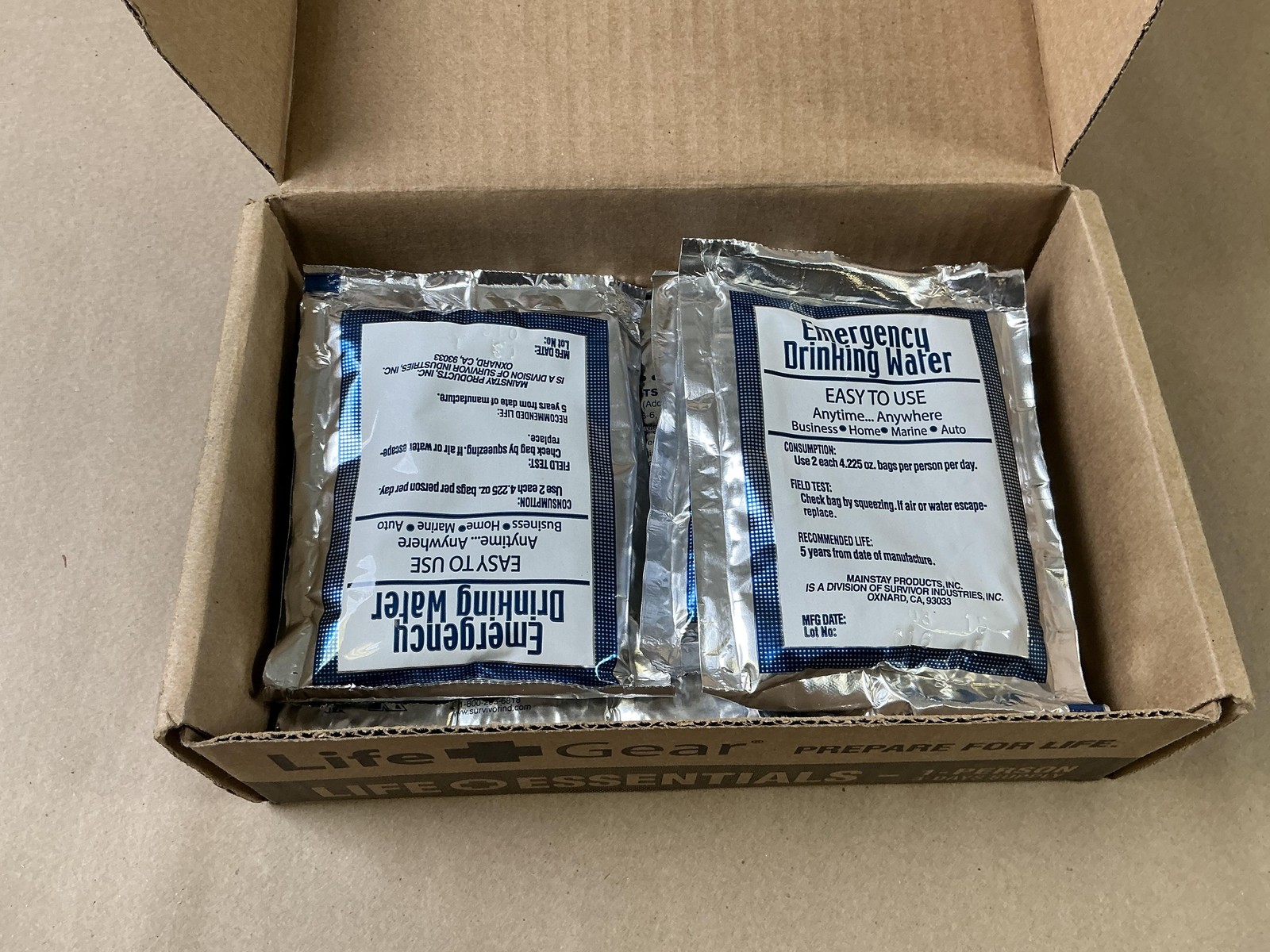 Life+Gear Life Essentials 3-Day Survival Kit 1 Person Food Water