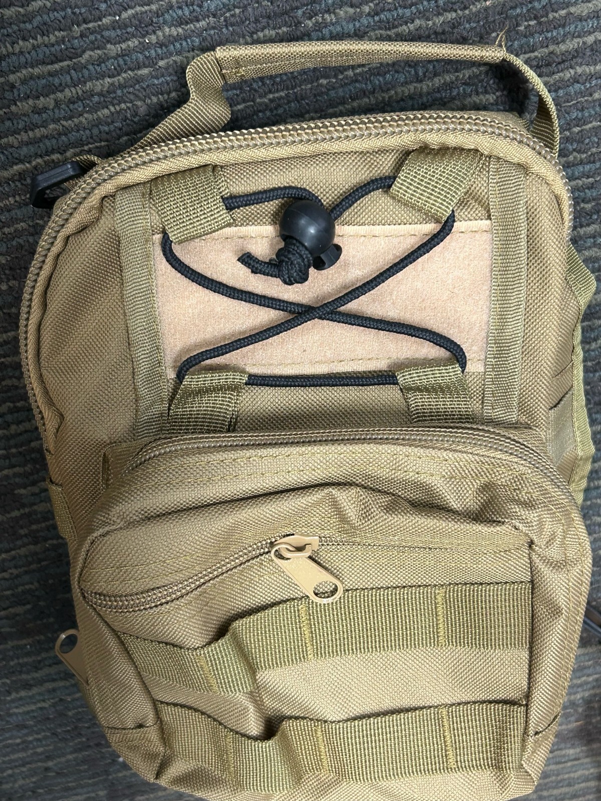 Shoulder Sling Bag Military Style Outdoor Compact Tan