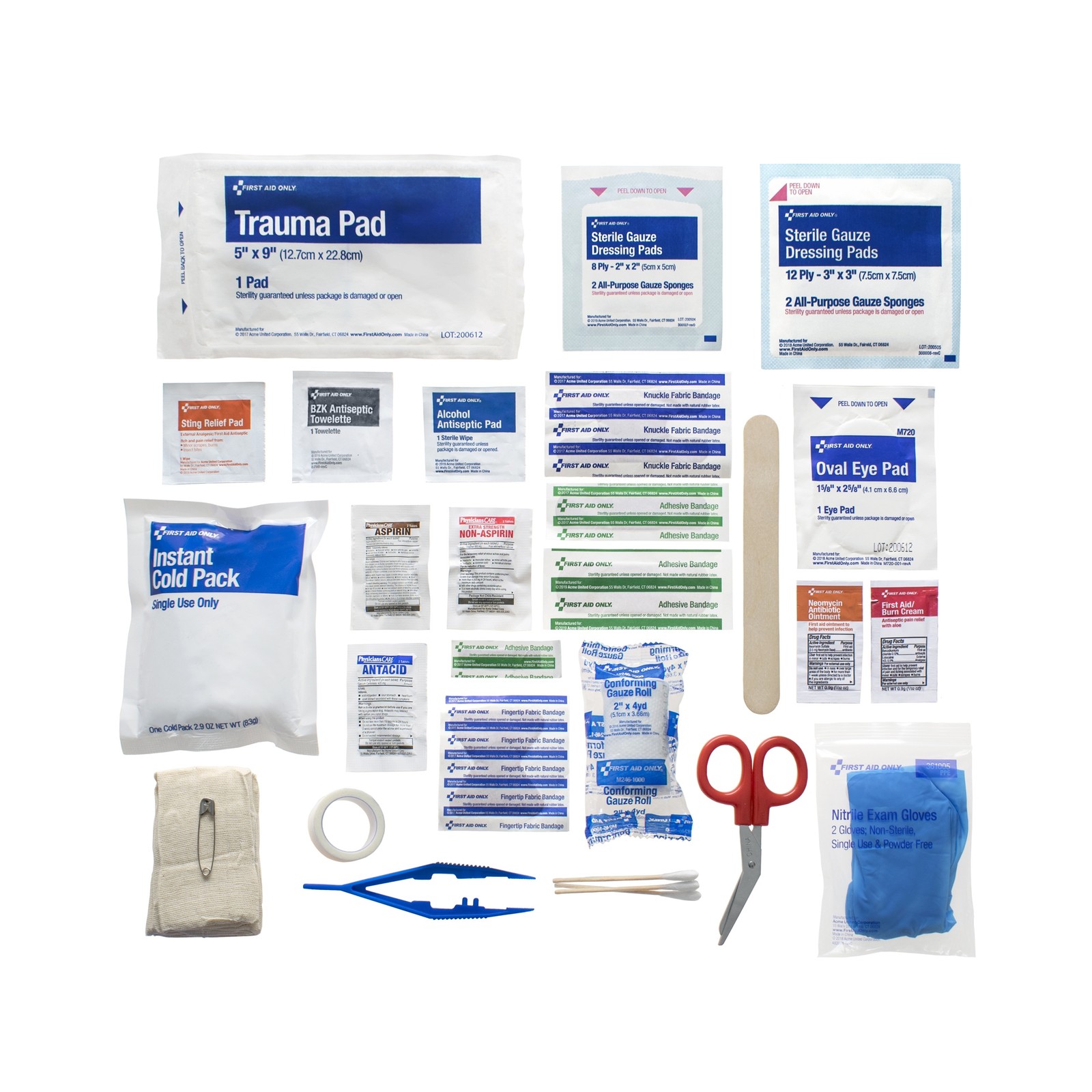 260 Pieces OSHA All Purpose Emergency Trauma Kit Home Car Travel First Aid Kit
