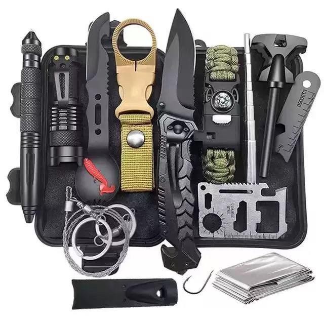 12-in-1 Survival Gear Kit: Perfect Christmas Birthday Gifts for Men Dad Husband