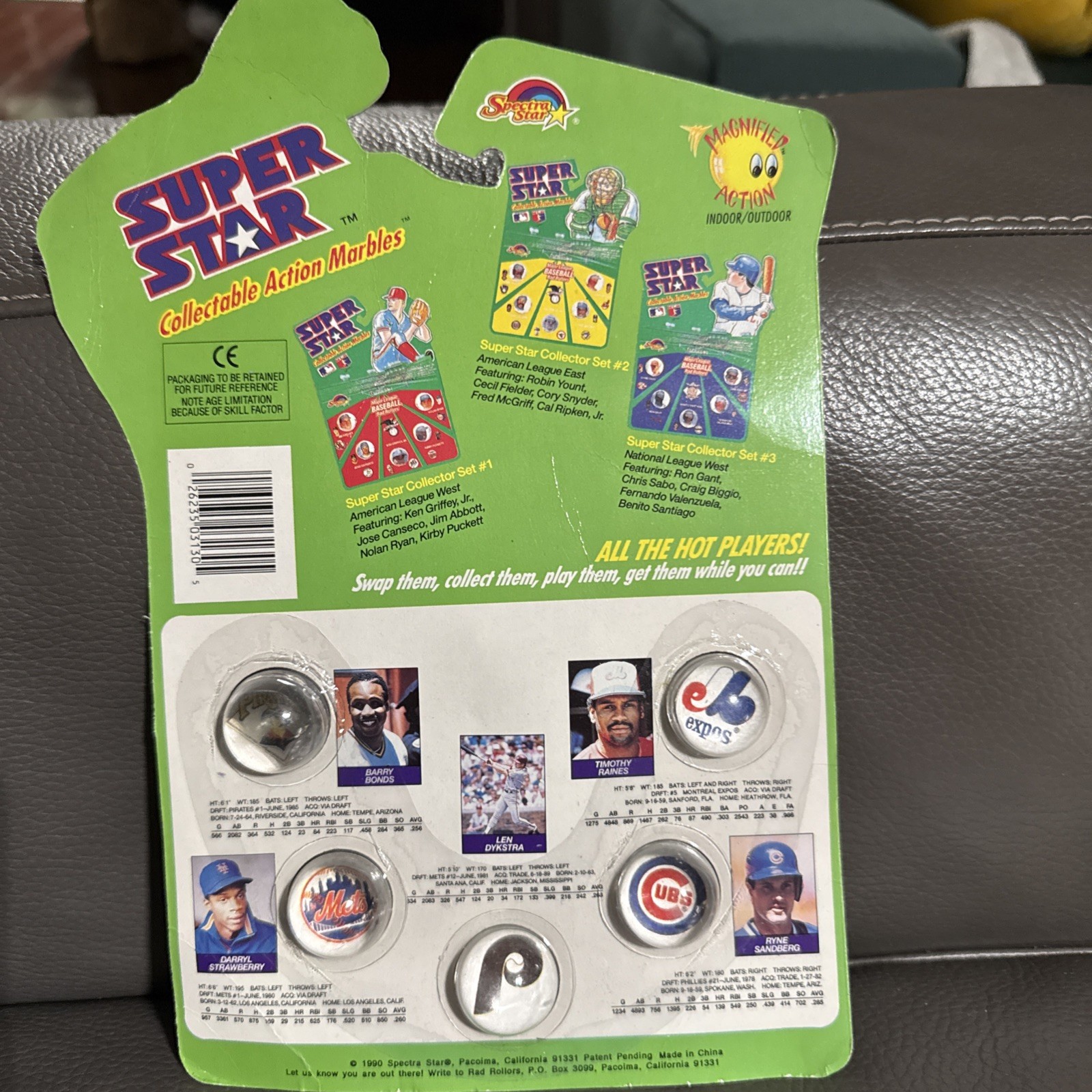 Baseball Super Stars Marbles Set 1 2 3 4 Ken Griffey Jr Nolan Ryan Barry Bonds