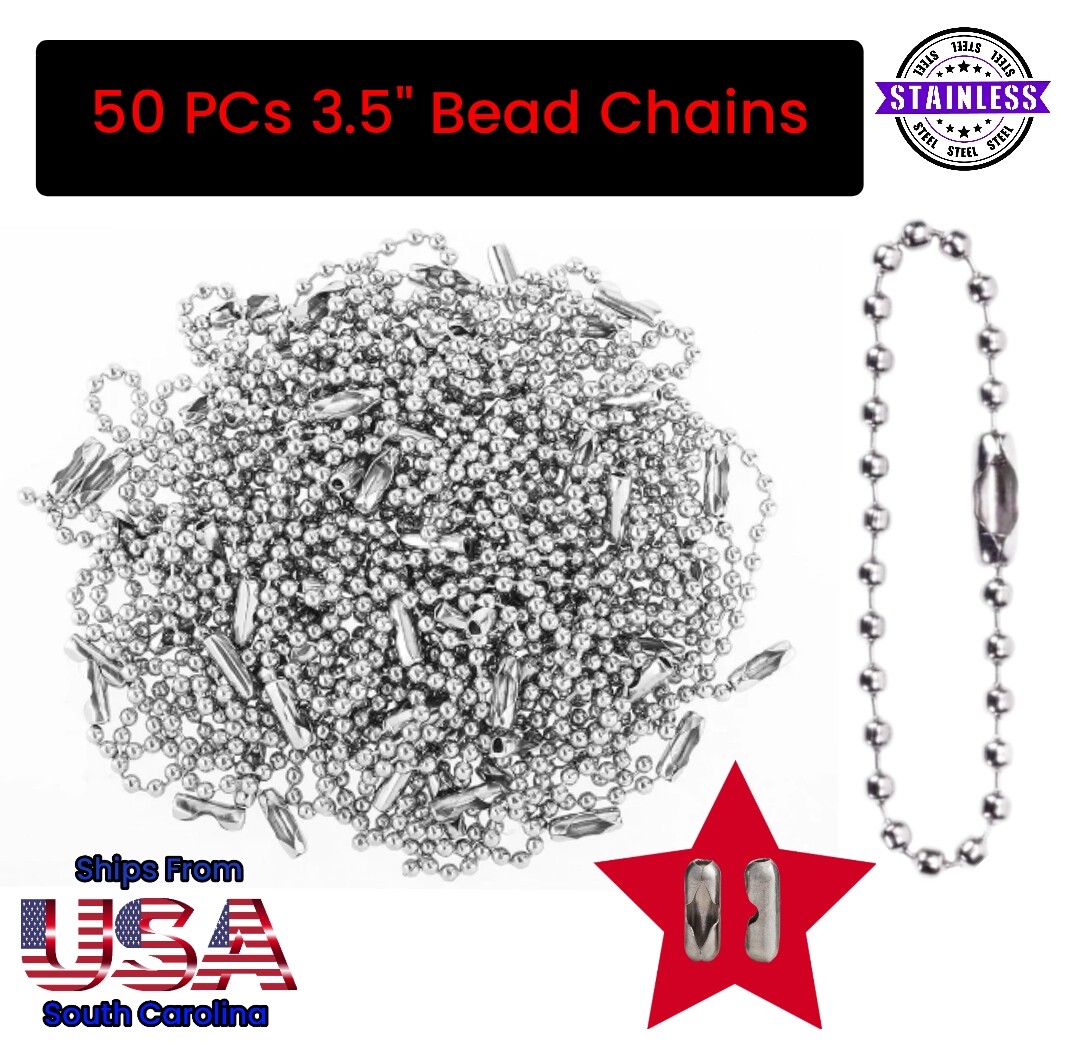 10 – 100 PCS Stainless Steel 3.5″ Ball Chain For P38 & P51 Can Openers