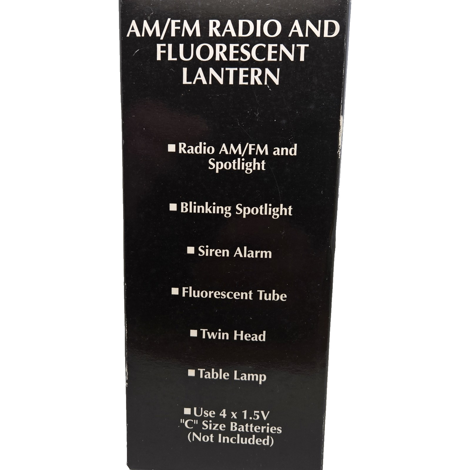 AM/FM Radio & Fluorescent Lantern New In Box w/Spotlight Siren Alarm Table Lamp