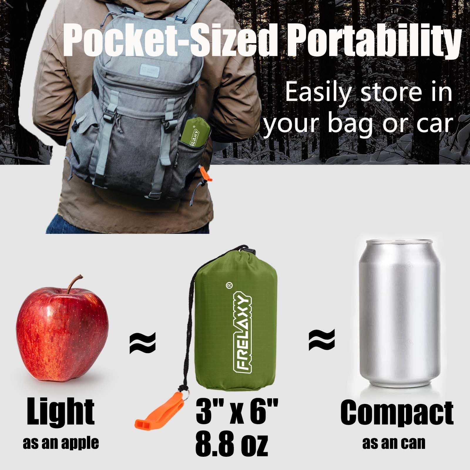 Extra-Thick Emergency Tent, Compact Survival Tent with Whistle, Upgraded Para…