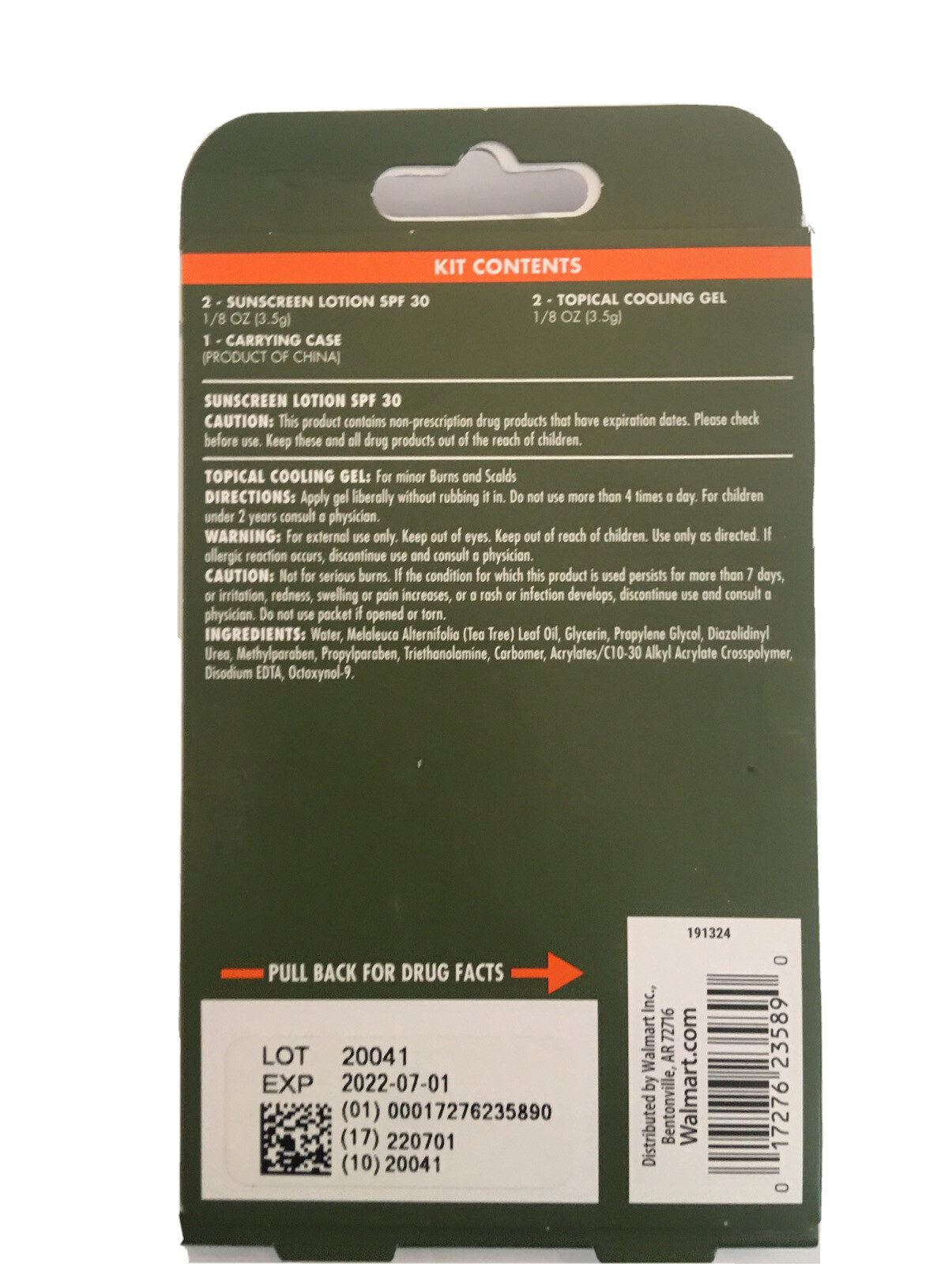 NWT Ozark Trail 5 Piece Mini Suncare Hiking/Camping Kit