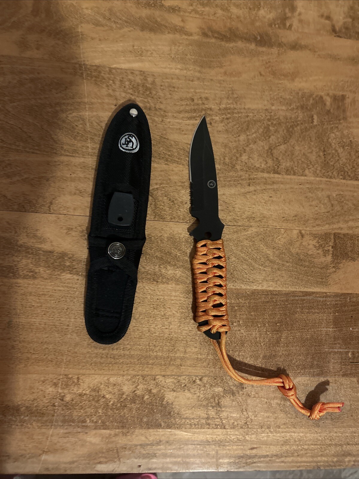 [Used] UST Woodlands Para Knife 4.0 Sheath Orange Braided Handle