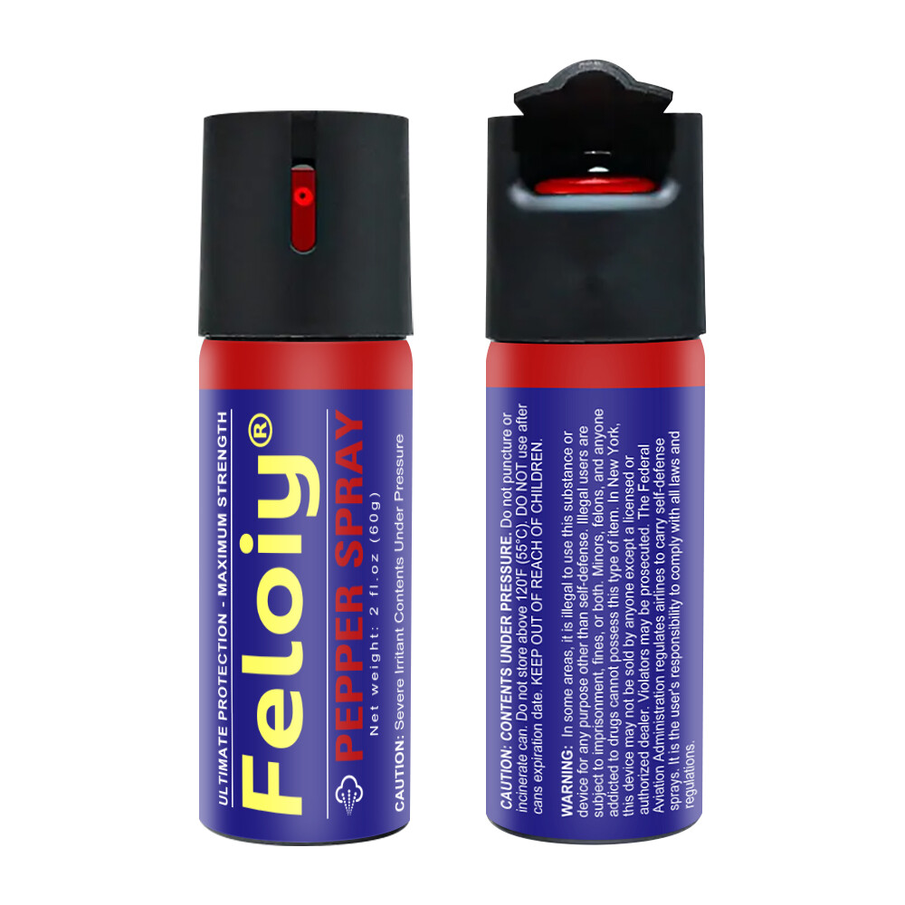 Feloiy pepper spray 2oz flip top self defense security protection