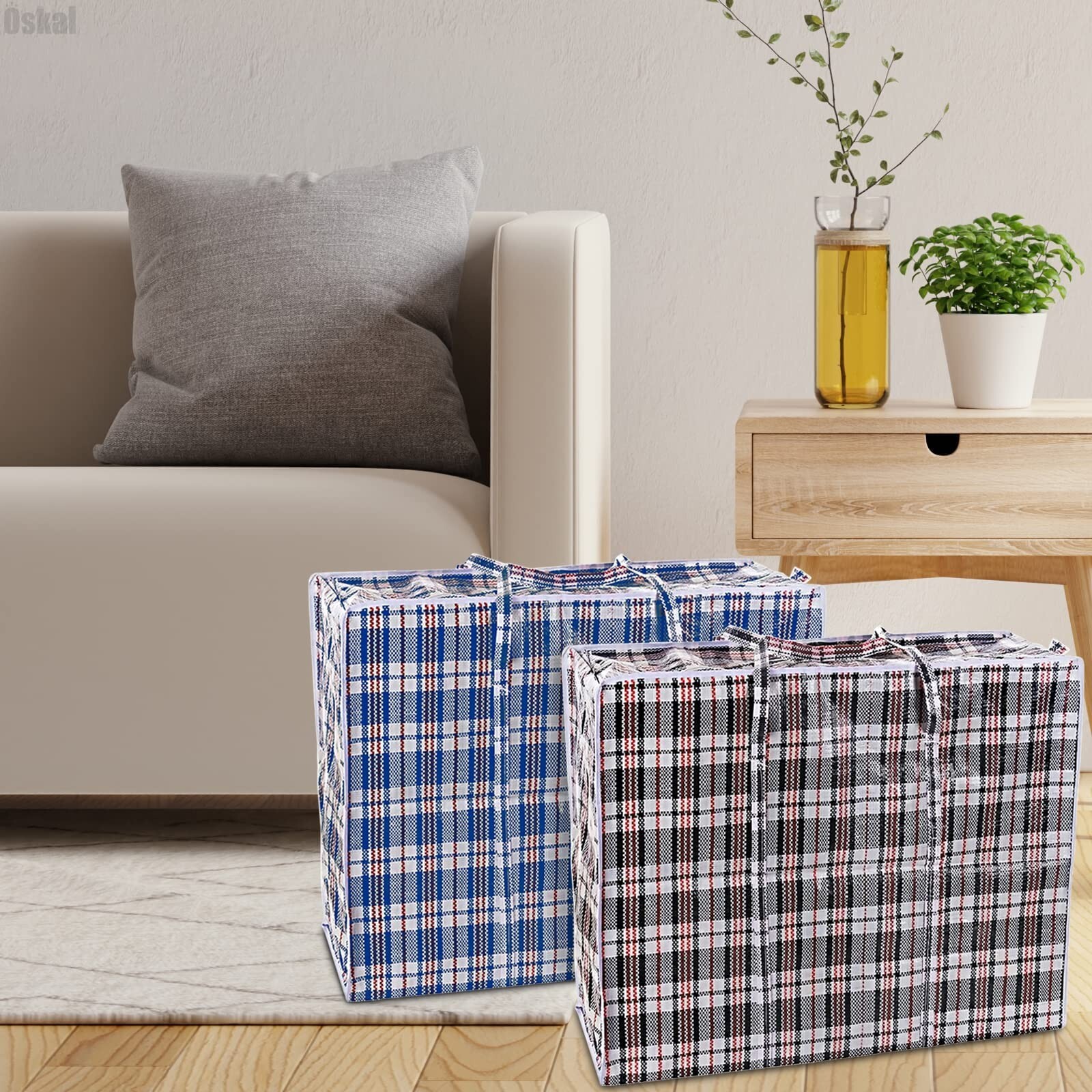 4Pcs Extra Large Laundry Bag for Storage Box with Zipper Laundry Bags – Stora…