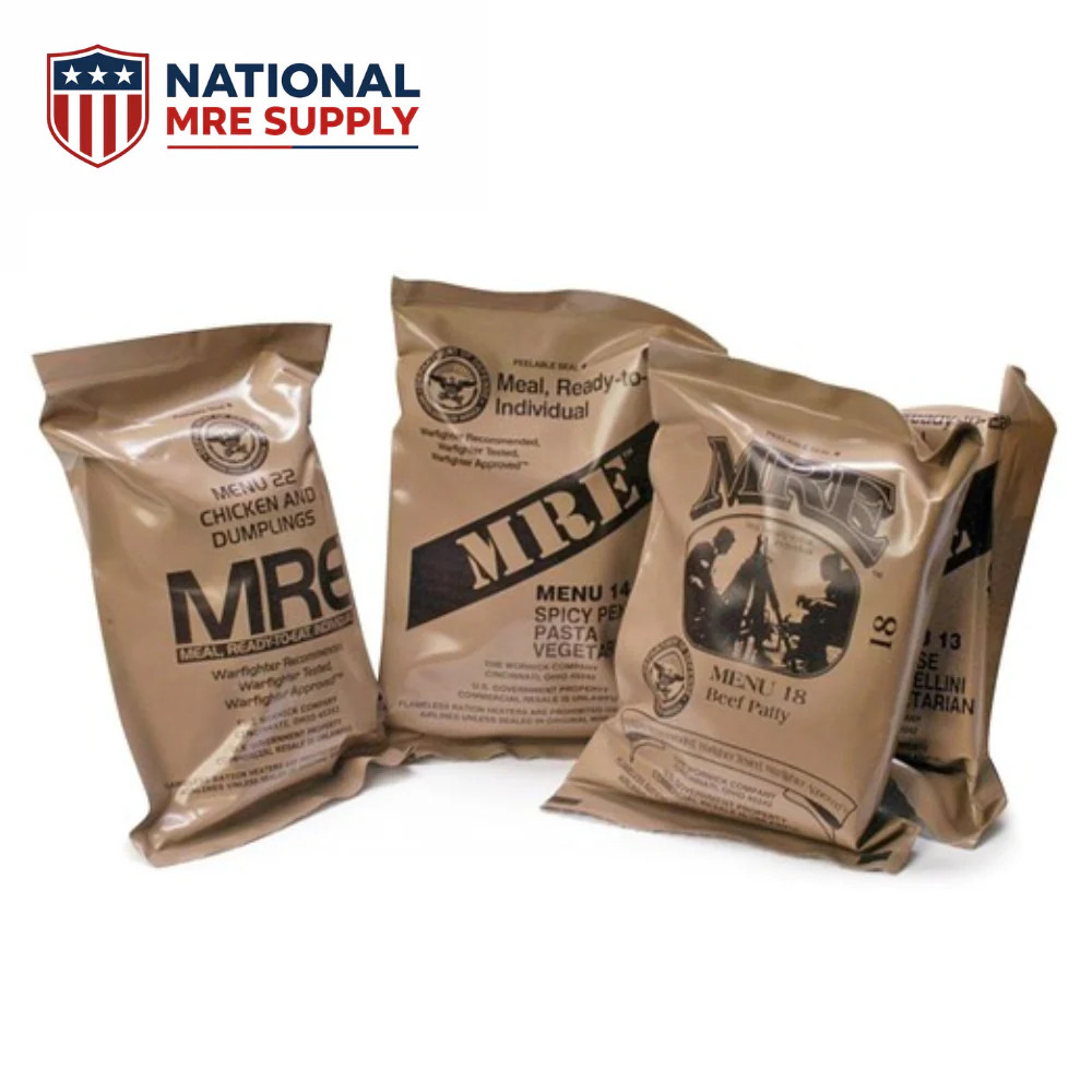 Fresh MRE Meals 4 Pack Ready to Eat Emergency Food Military Surplus