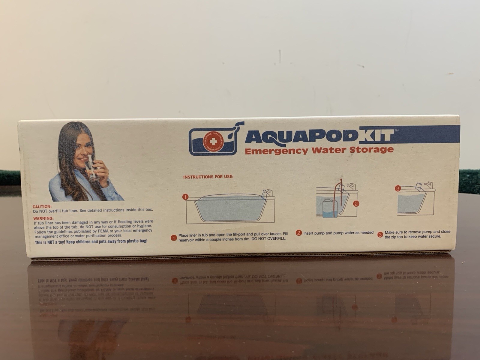 AquaPod Kit 65 gal Emergency Water Storage Drinking Water Container Home Bathtub