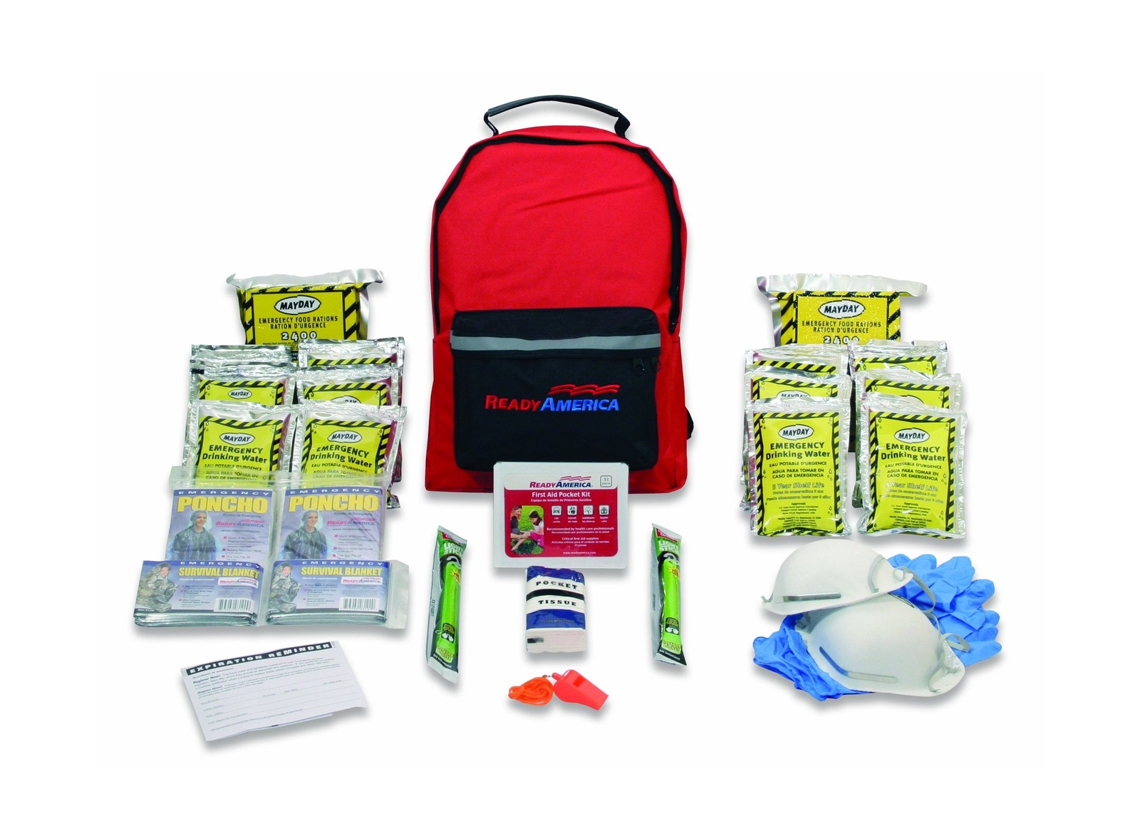 Ready America 72 Hour Deluxe Emergency Kit, 2-Person 3-Day Backpack & 70280 7…