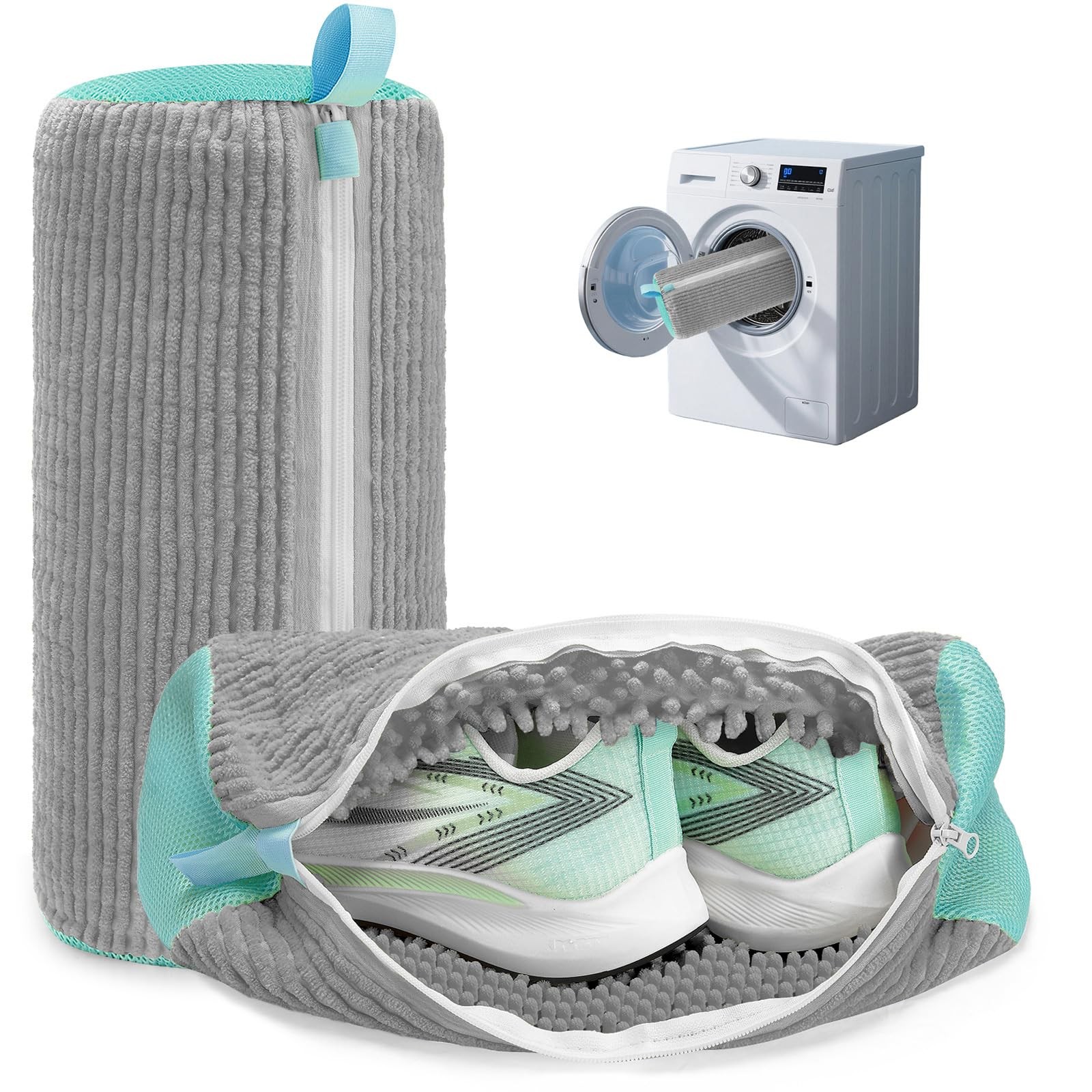 Shoe Washing Machine Bag Laundry for Washer 56.05 liters, Gray 2Pcs