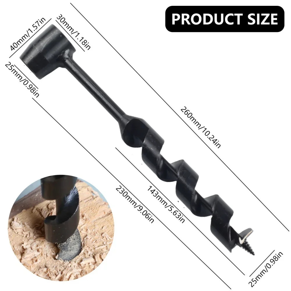 Bushcraft Hand Drill Carbon Steel Manual Auger Drill Portable Manual Survival Dr