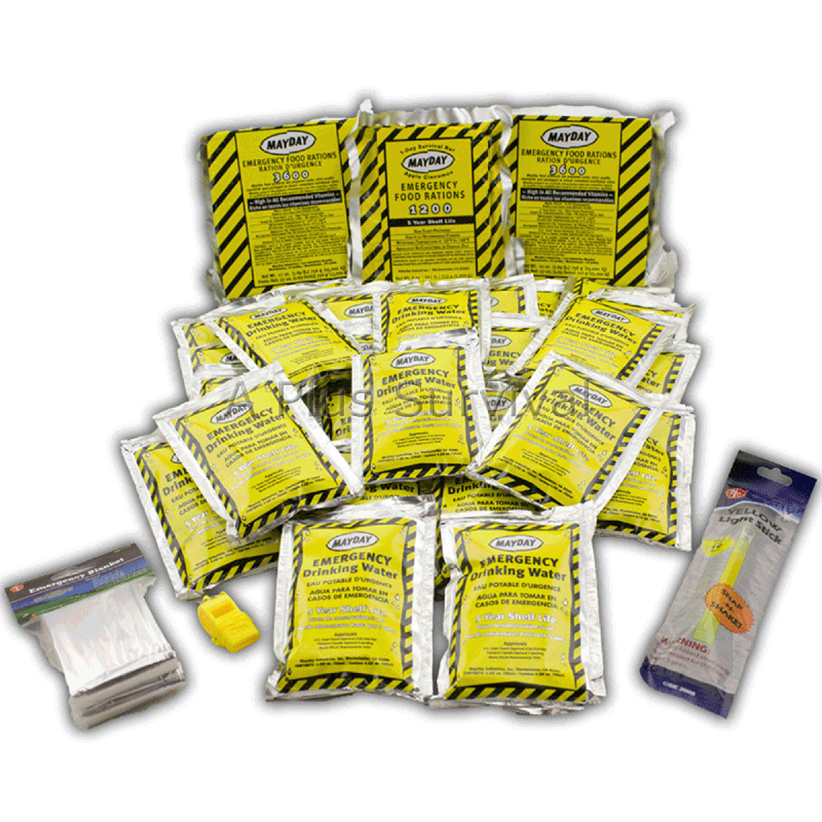 1 Person 7 Day Emergency Car Office Work Camping Survival Bug Out Bag Kit