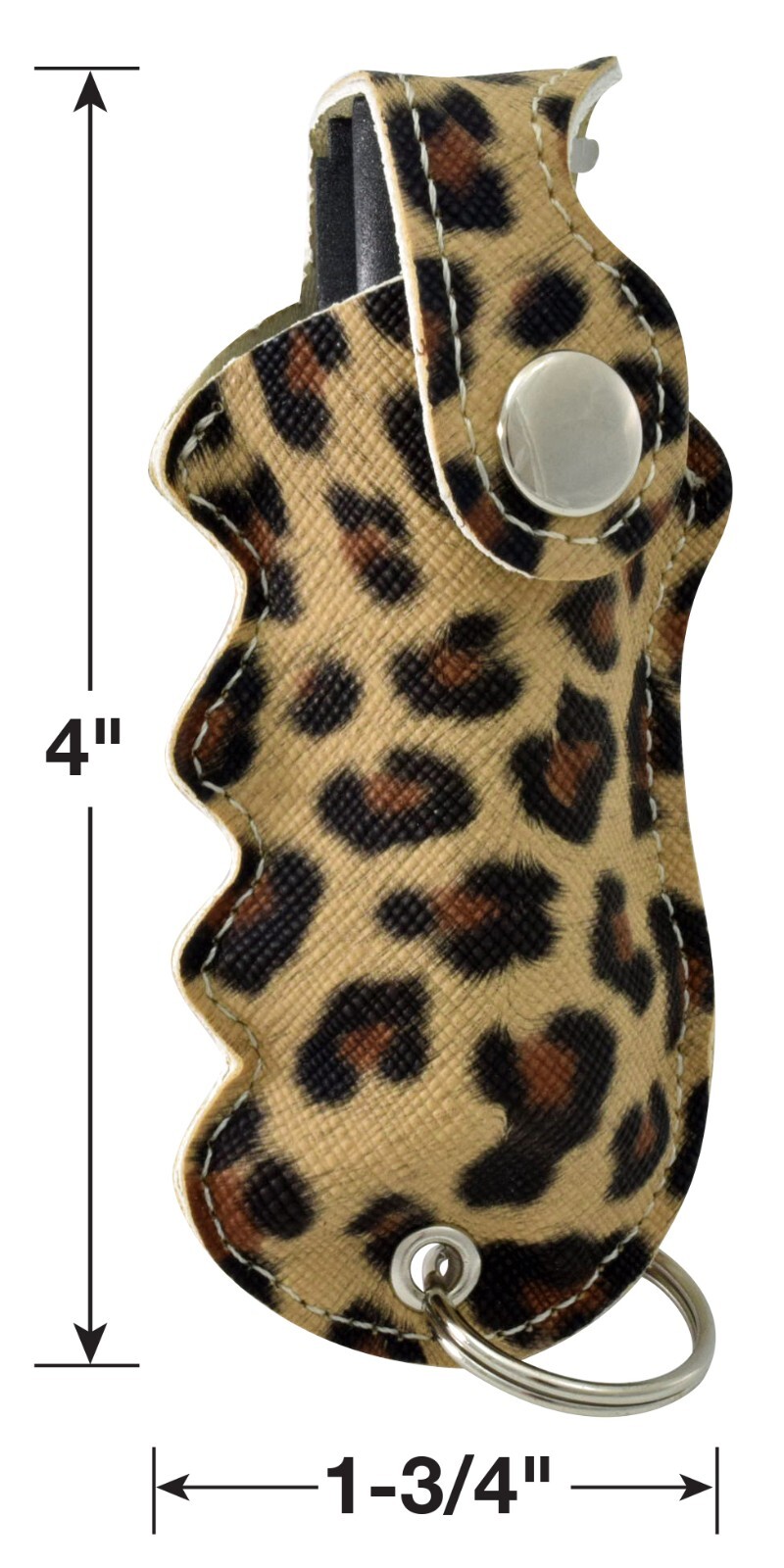 Pepper Defense 2-PACK Pepper Spray Max Strength Black & Leopard Holsters UV Dye