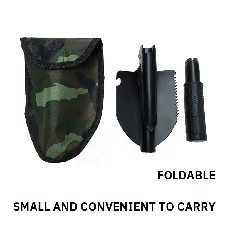 Camping Shovel Axe Folding Portable Toolkit Outdoor Survival Kit With Bag