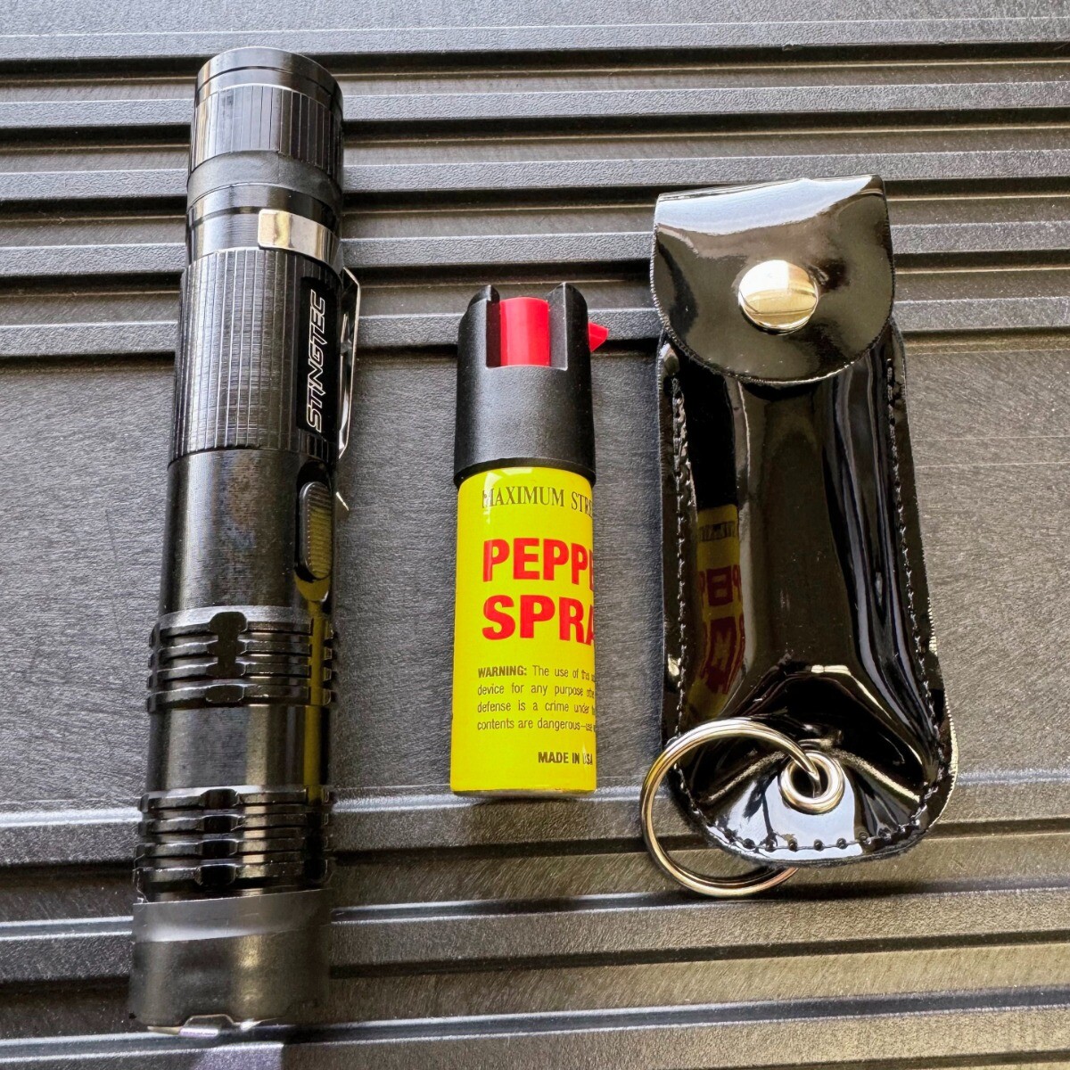 Stingtec Stun Gun LED Light & Survivor Pepper Spray Most Powerful Allowed in USA